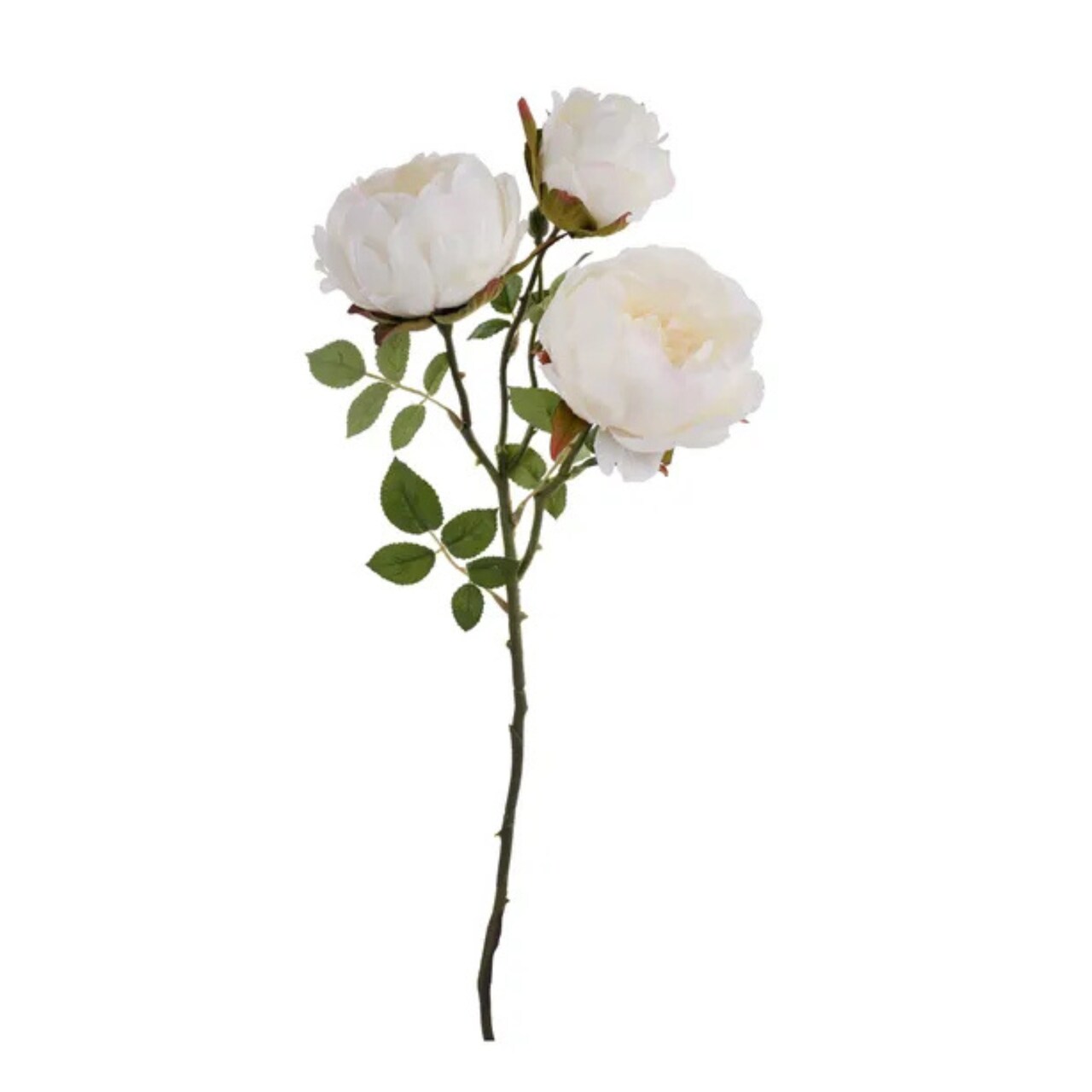 22" Artificial Cream Peony Spray - Floral Stem for Wreaths, Arrangements, & Decor -FS376037